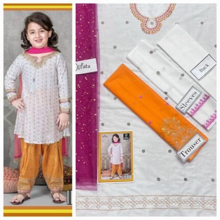 Maira B – Kids 3-Piece Embroidered Lawn Collection