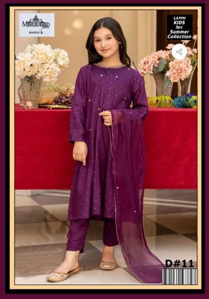 Maira B – Kids 3-Piece Embroidered Lawn Collection