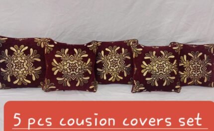 5 PCS Velvet Cushion Cover Set – Premium Quality