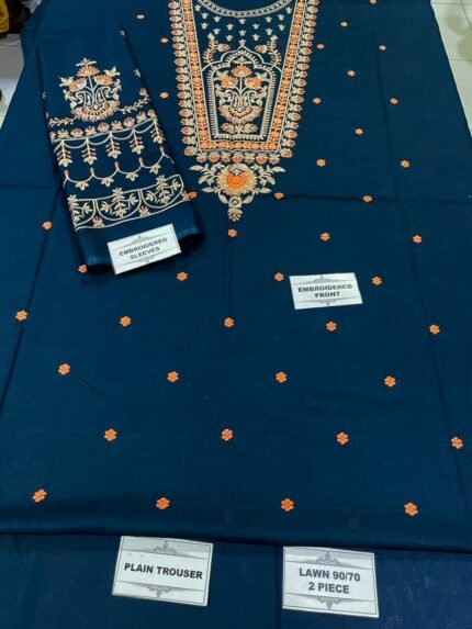 Premium Lawn 90.70 – 2PC Embroidered Suit at Best Price!