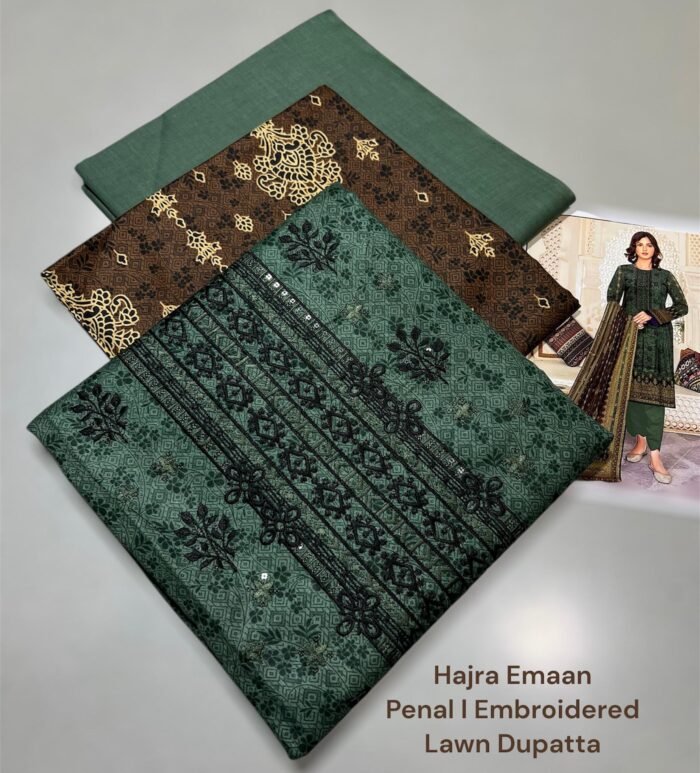 Lawn Dupatta Collection 2025 by HAJRA EMAAN