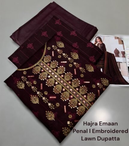 Lawn Dupatta Collection 2025 by HAJRA EMAAN