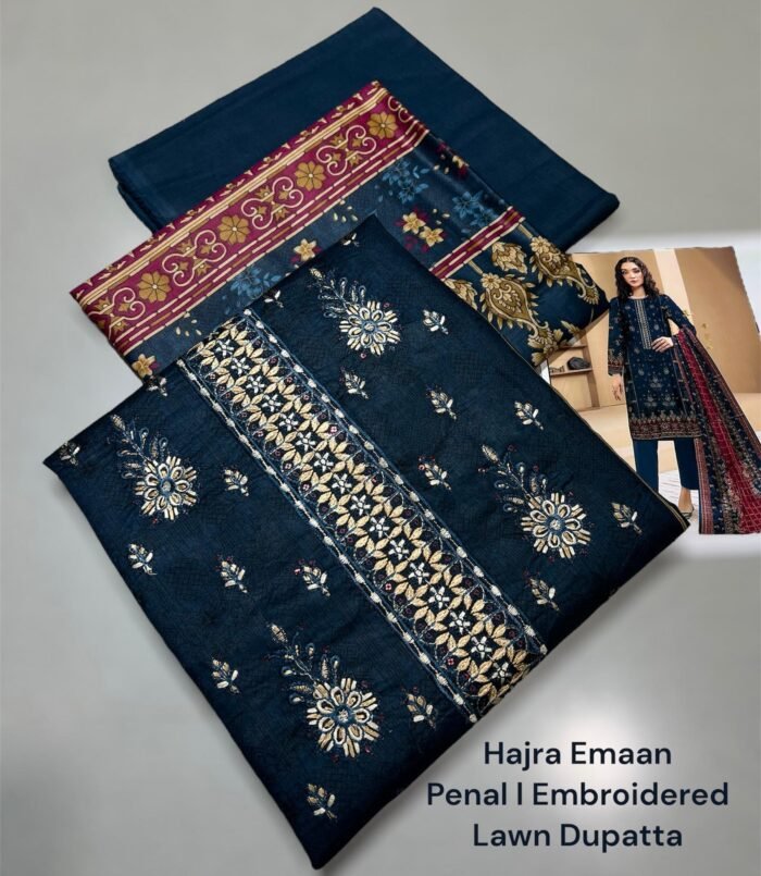 Lawn Dupatta Collection 2025 by HAJRA EMAAN